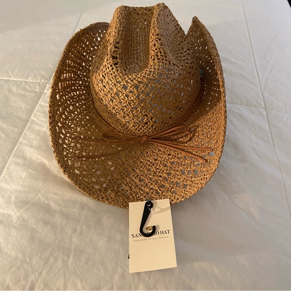 Cowboy Hat with Turquoise Colored  Accents - Picture 4 of 15